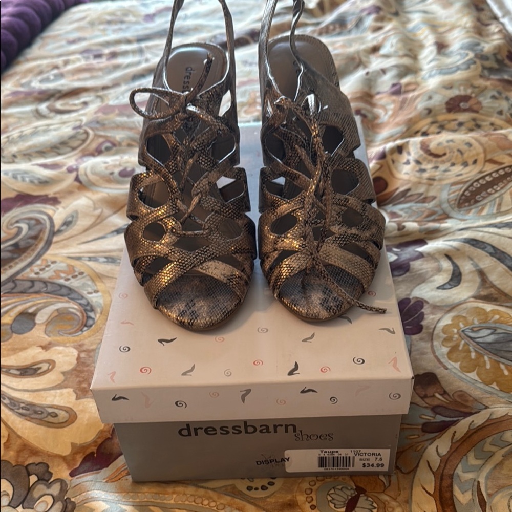 Dressbarn Women's Snakeskin 2 inch  Heels